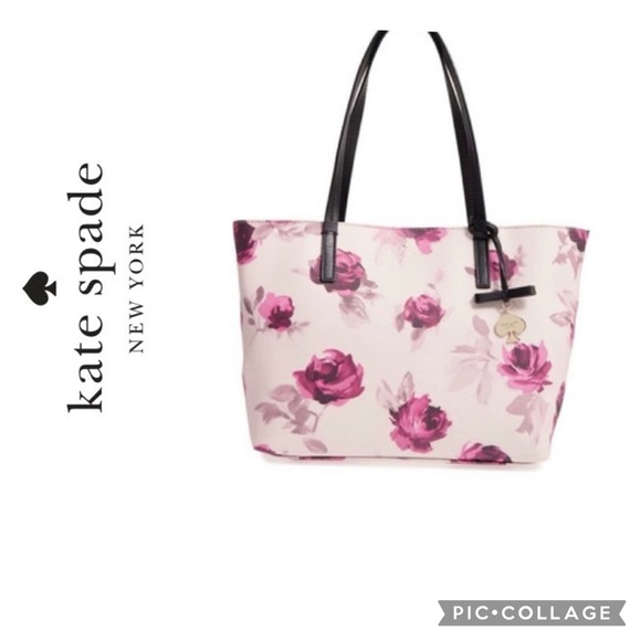 Kate Spade Hawthorne Lane Rose Large Tote Bag ❤️ - Picture 1 of 16